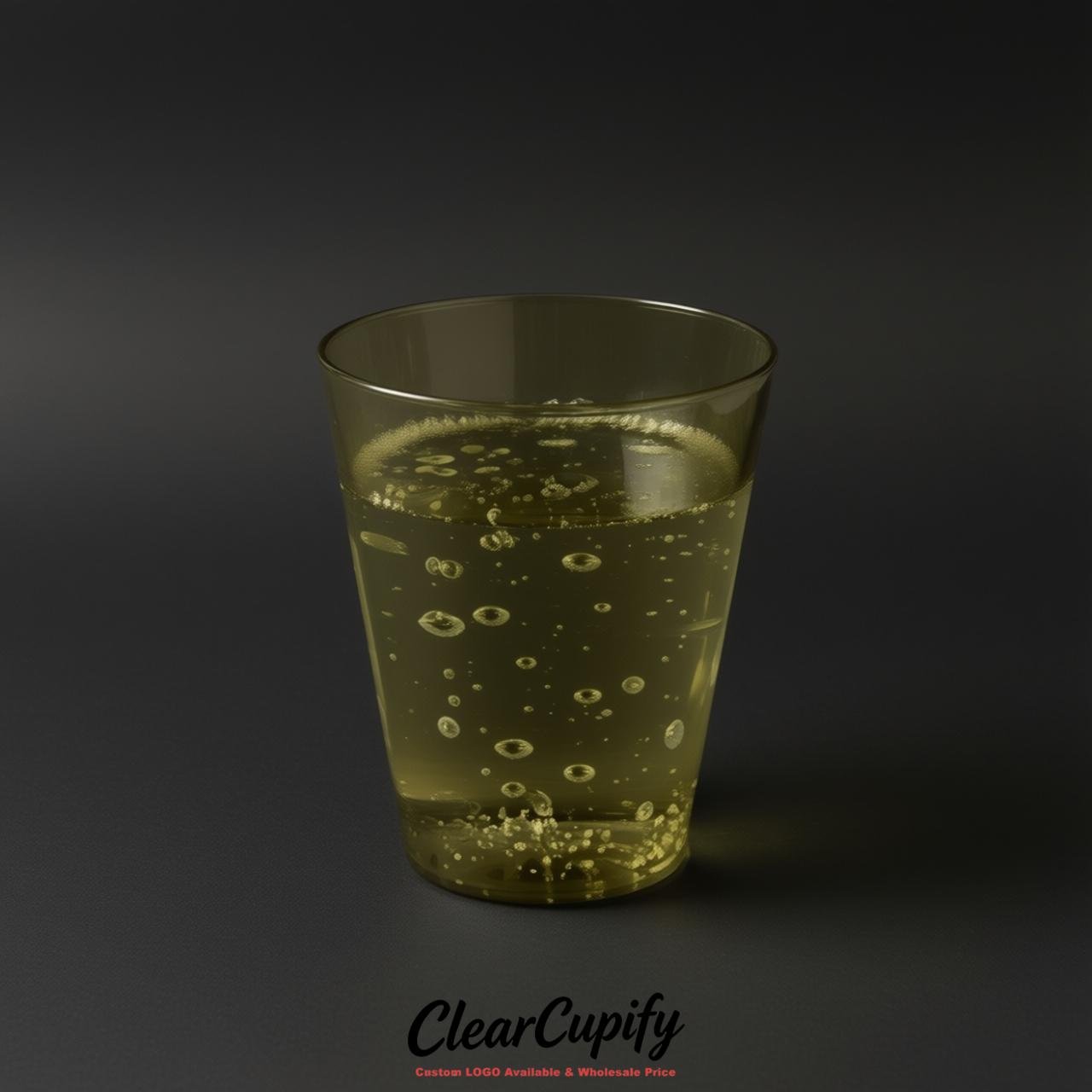 Olive Clear Plastic Shot Glasses - 1.5oz & 2oz (45ml & 60ml)