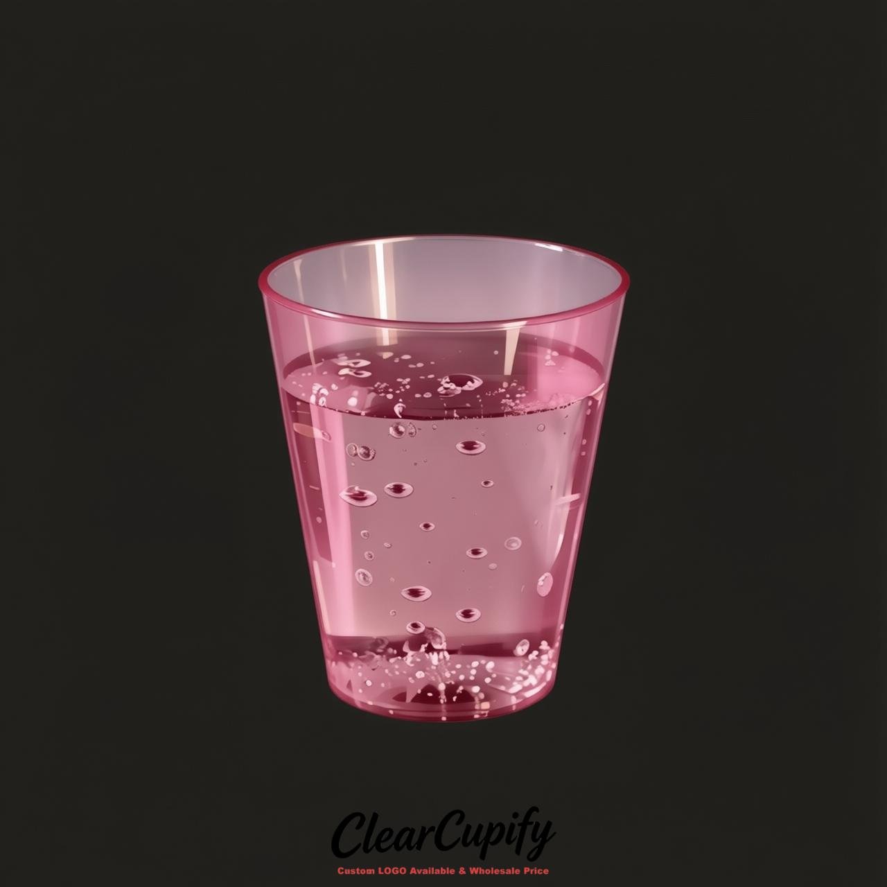 Pink Clear Plastic Shot Glasses - 1.5oz & 2oz (45ml & 60ml) Pink Clear Plastic Shot Glasses - 1.5oz & 2oz (45ml & 60ml)