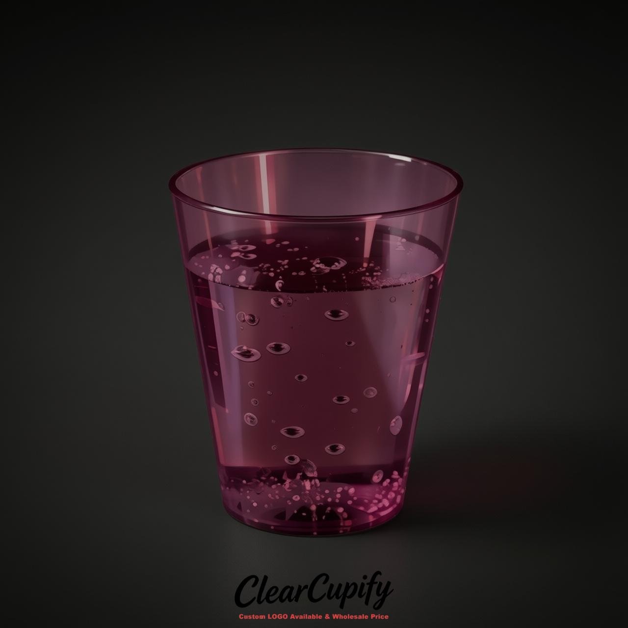 Plum Clear Plastic Shot Glasses - 1.5oz & 2oz (45ml & 60ml)