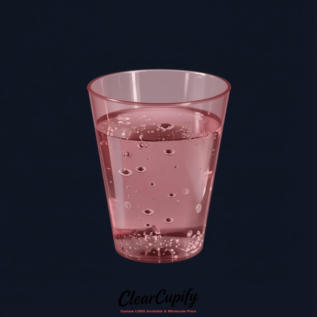 Rose Pink Clear Plastic Shot Glasses - 1.5oz & 2oz (45ml & 60ml) Rose Pink Clear Plastic Shot Glasses - 1.5oz & 2oz (45ml & 60ml)