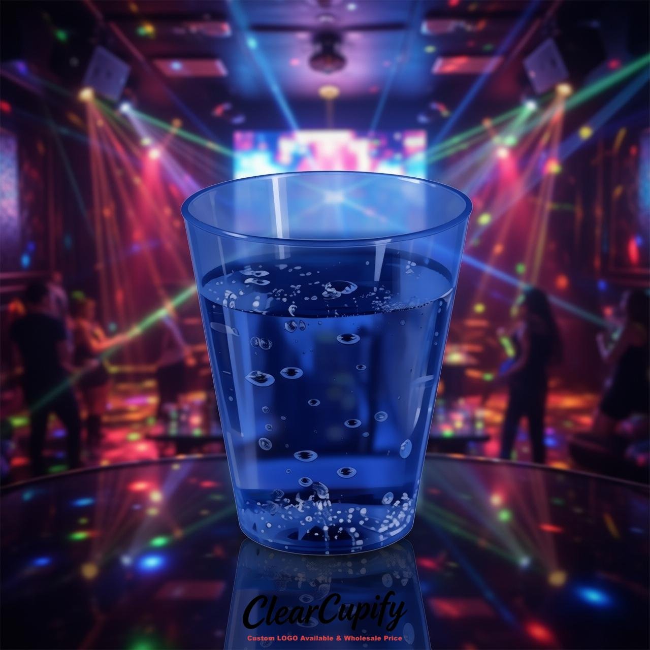Sapphire Clear Plastic Shot Glasses - 1.5oz & 2oz (45ml & 60ml)