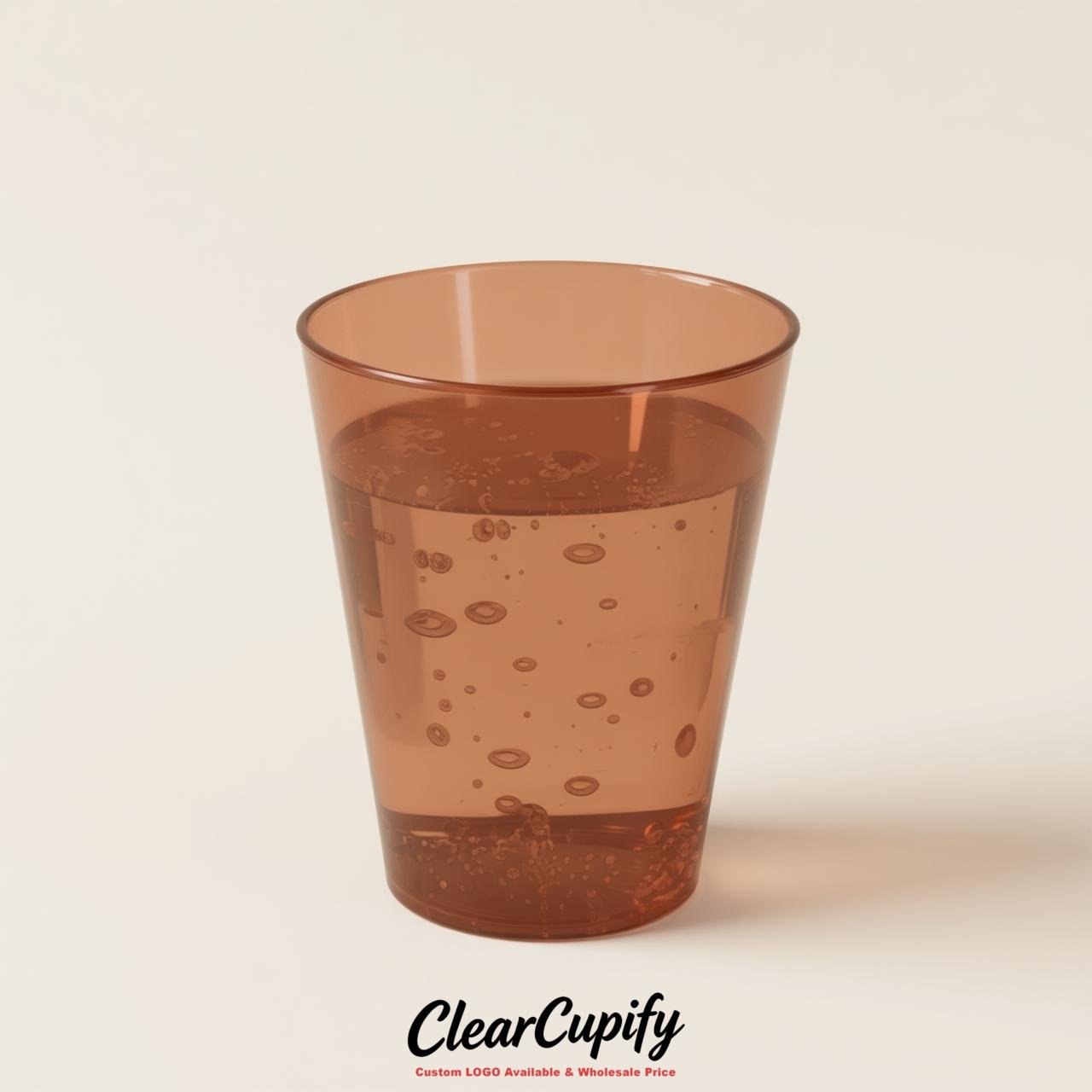 Terracotta Clear Plastic Shot Glasses - 1.5oz & 2oz (45ml & 60ml)