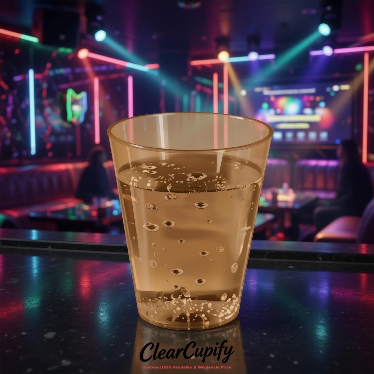Camel Clear Plastic Shot Glasses - 1.5oz & 2oz (45ml & 60ml)