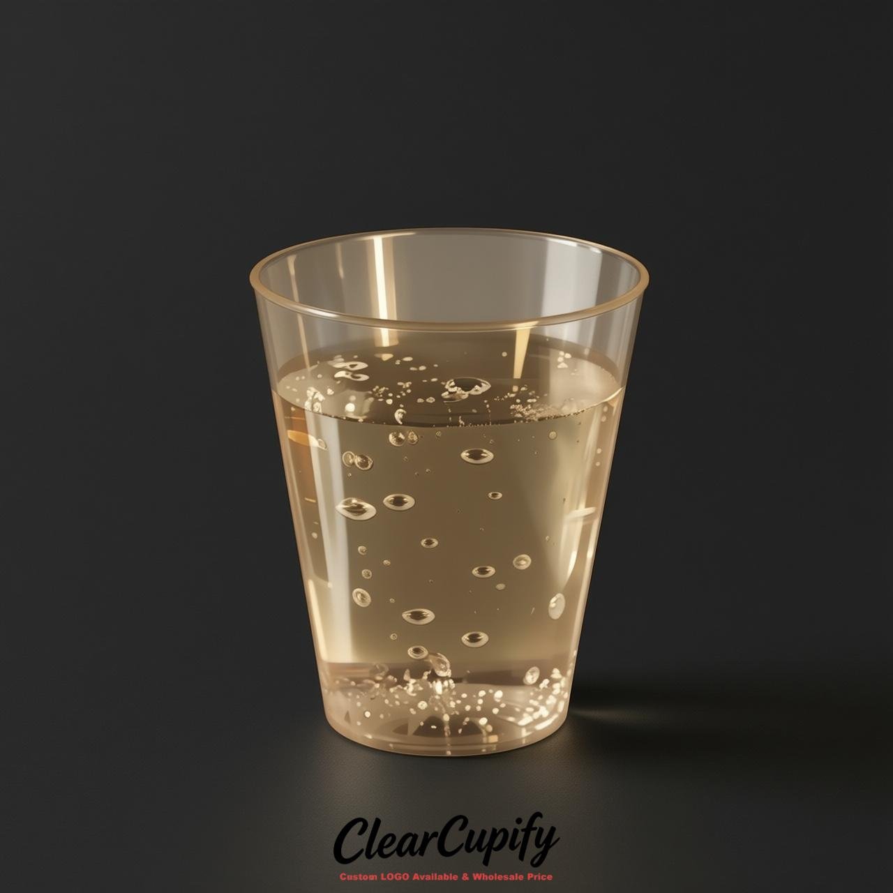 Champagne Clear Plastic Shot Glasses - 1.5oz & 2oz (45ml & 60ml)