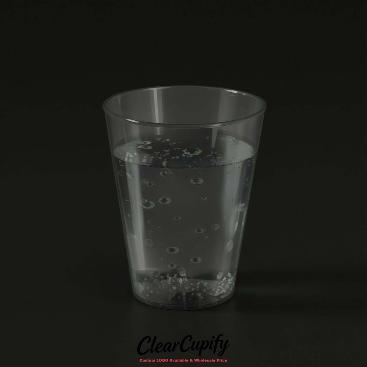 Charcoal Clear Plastic Shot Glasses - 1.5oz & 2oz (45ml & 60ml)