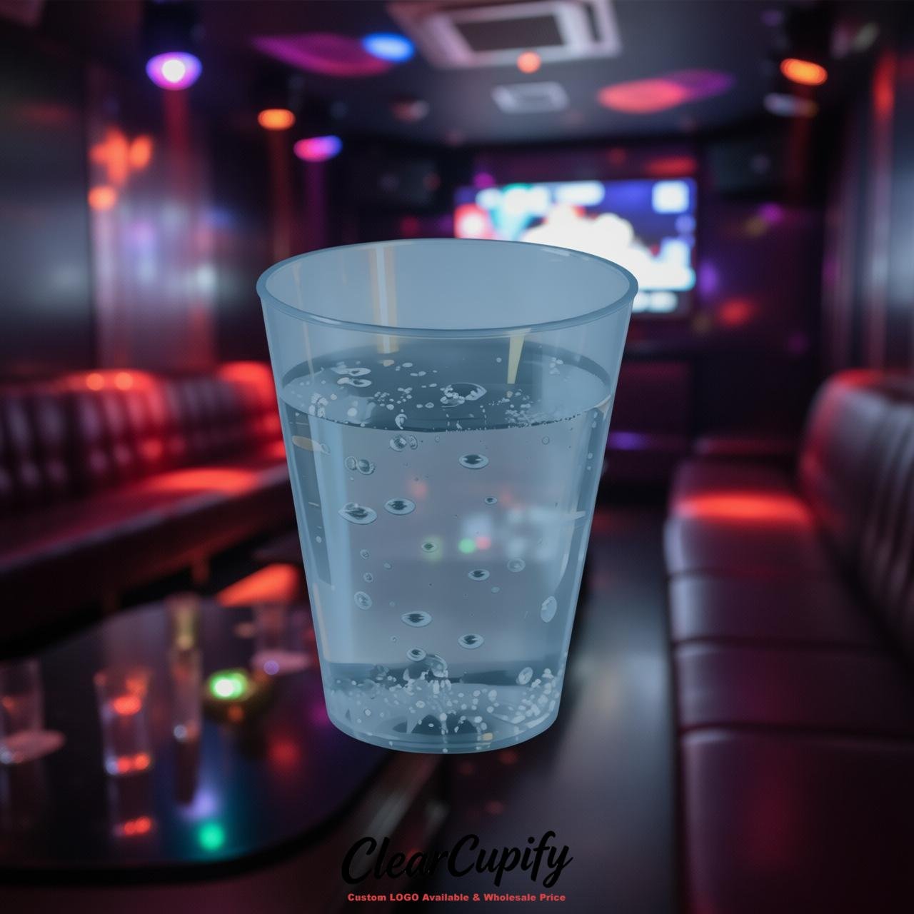 Dusty Blue Clear Plastic Shot Glasses - 1.5oz & 2oz (45ml & 60ml) Dusty Blue Clear Plastic Shot Glasses - 1.5oz & 2oz (45ml & 60ml)