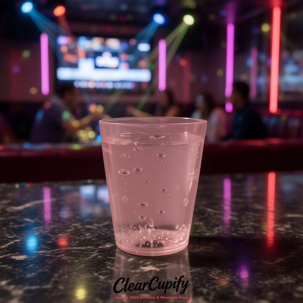 Dusty Pink Clear Plastic Shot Glasses - 1.5oz & 2oz (45ml & 60ml) Dusty Pink Clear Plastic Shot Glasses - 1.5oz & 2oz (45ml & 60ml)