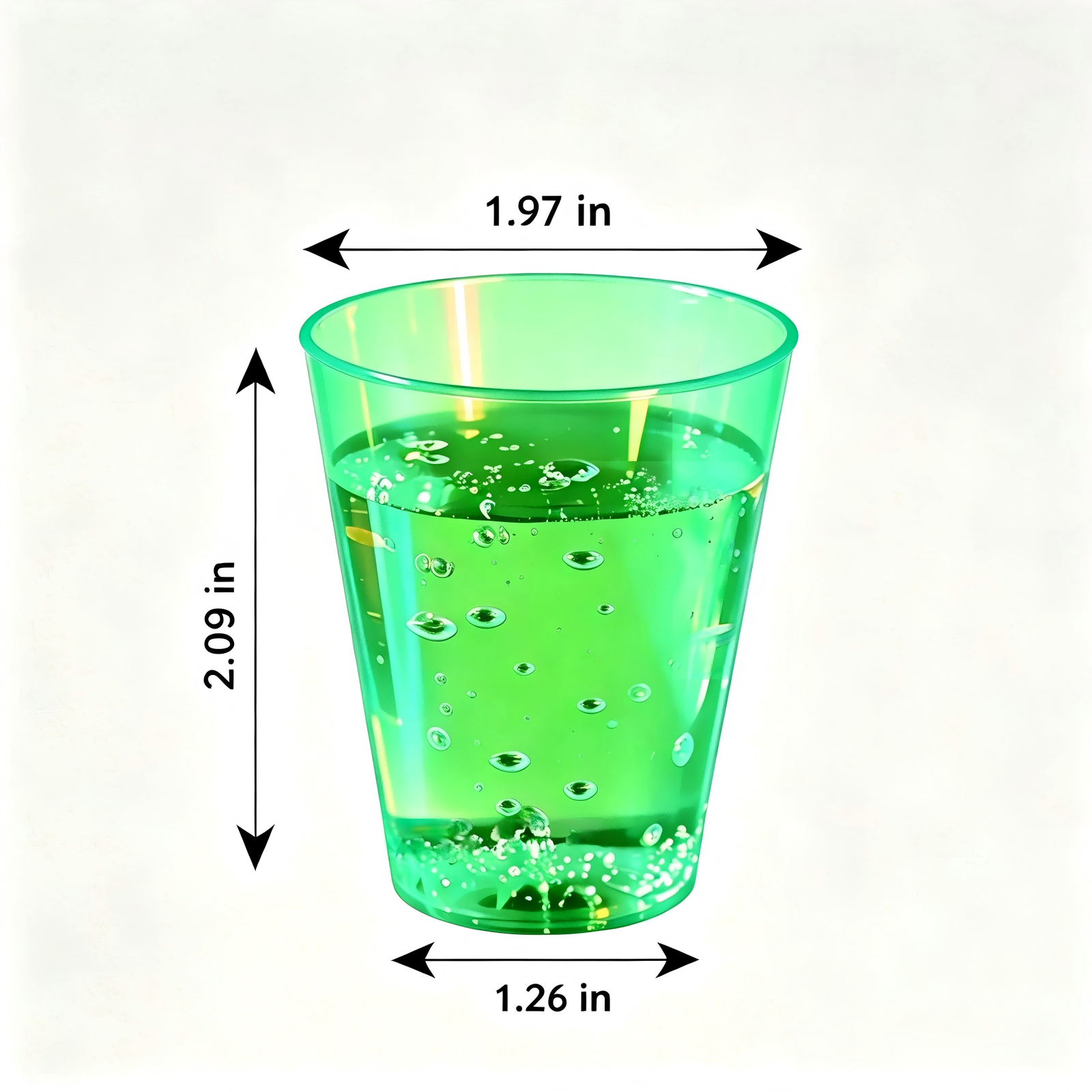 Black Clear Plastic Shot Glasses - 1.5oz & 2oz (45ml & 60ml)