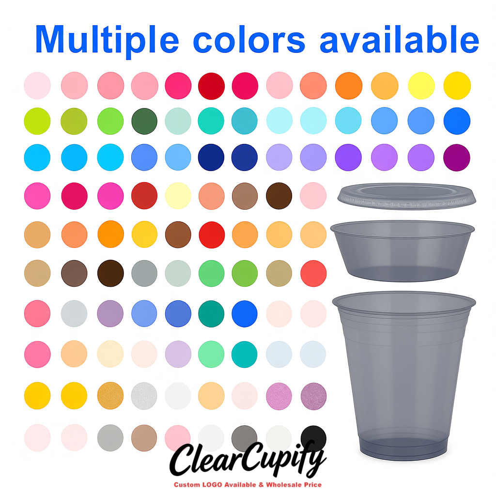 Aurora Gray 12 oz Disposable Plastic Parfait Cups with Insert & Flat lids 3.85 x 2.1 x 4 inches