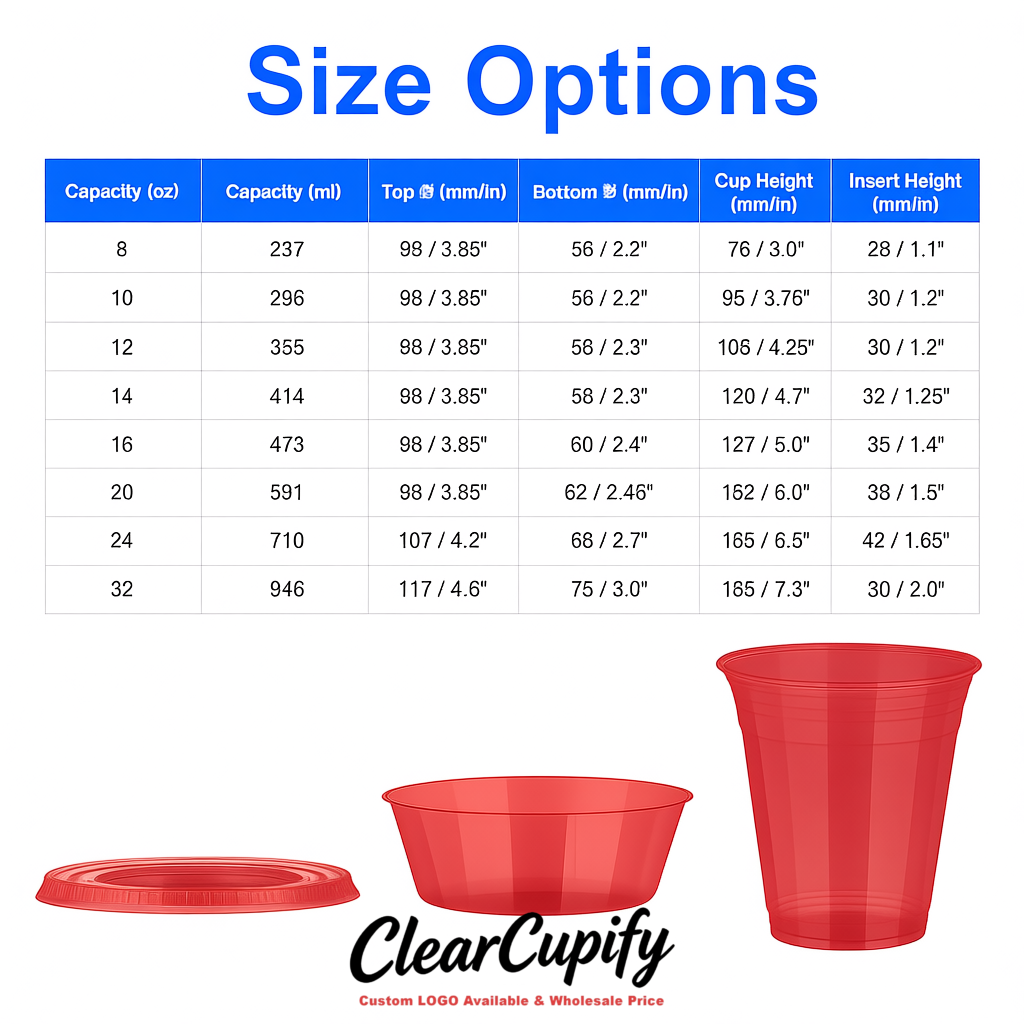 Brick Red 12 oz Disposable Plastic Parfait Cups with Insert & Flat lids 3.85 x 2.1 x 4 inches