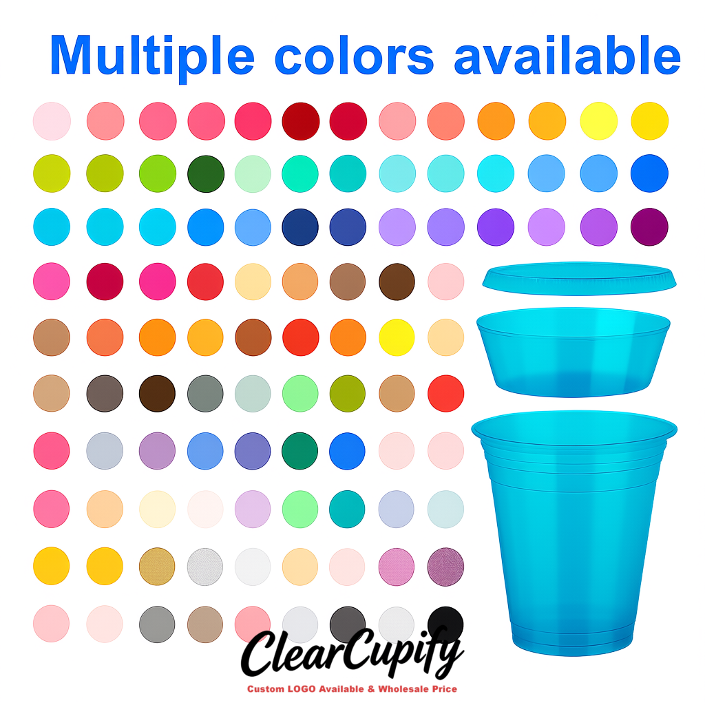 Cerulean 12 oz Disposable Plastic Parfait Cups with Insert & Flat lids 3.85 x 2.1 x 4 inches