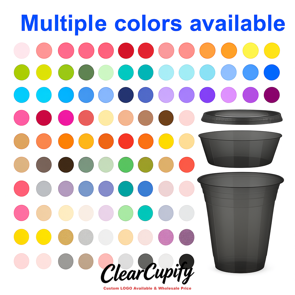 Charcoal 12 oz Disposable Plastic Parfait Cups with Insert & Flat lids 3.85 x 2.1 x 4 inches