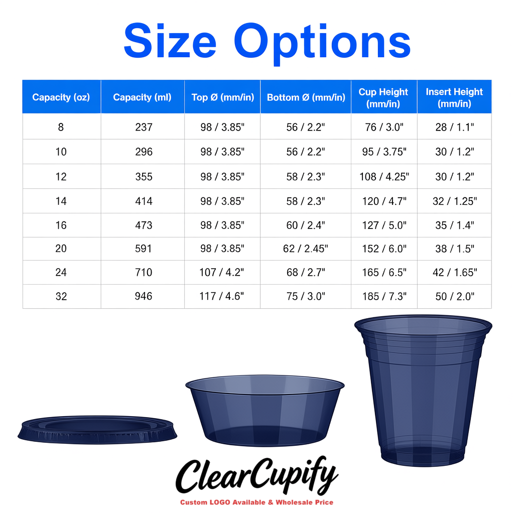 Indigo 12 oz Disposable Plastic Parfait Cups with Insert & Flat lids 3.85 x 2.1 x 4 inches