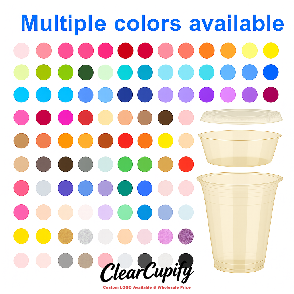 Ivory 12 oz Disposable Plastic Parfait Cups with Insert & Flat lids 3.85 x 2.1 x 4 inches