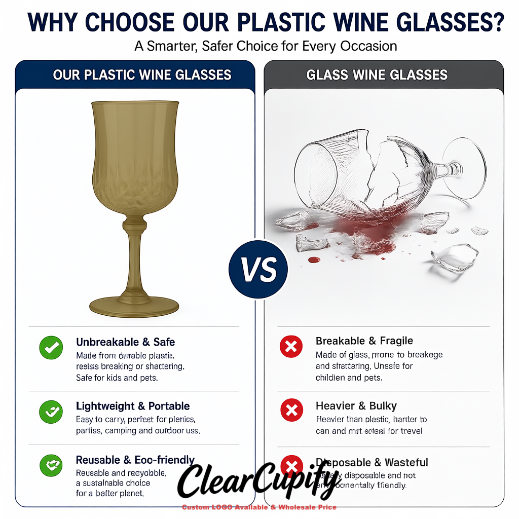 Khaki 7oz Acrylic Plastic Wine Goblets - 2.7 x 6.7 inches Party & Wedding Wine Glasses Khaki 7oz Acrylic Plastic Wine Goblets - 2.7 x 6.7 inches Party & Wedding Wine Glasses