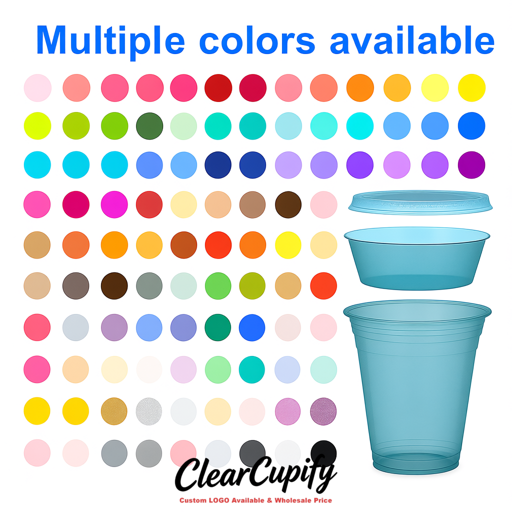 Lake Blue 12 oz Disposable Plastic Parfait Cups with Insert & Flat lids 3.85 x 2.1 x 4 inches