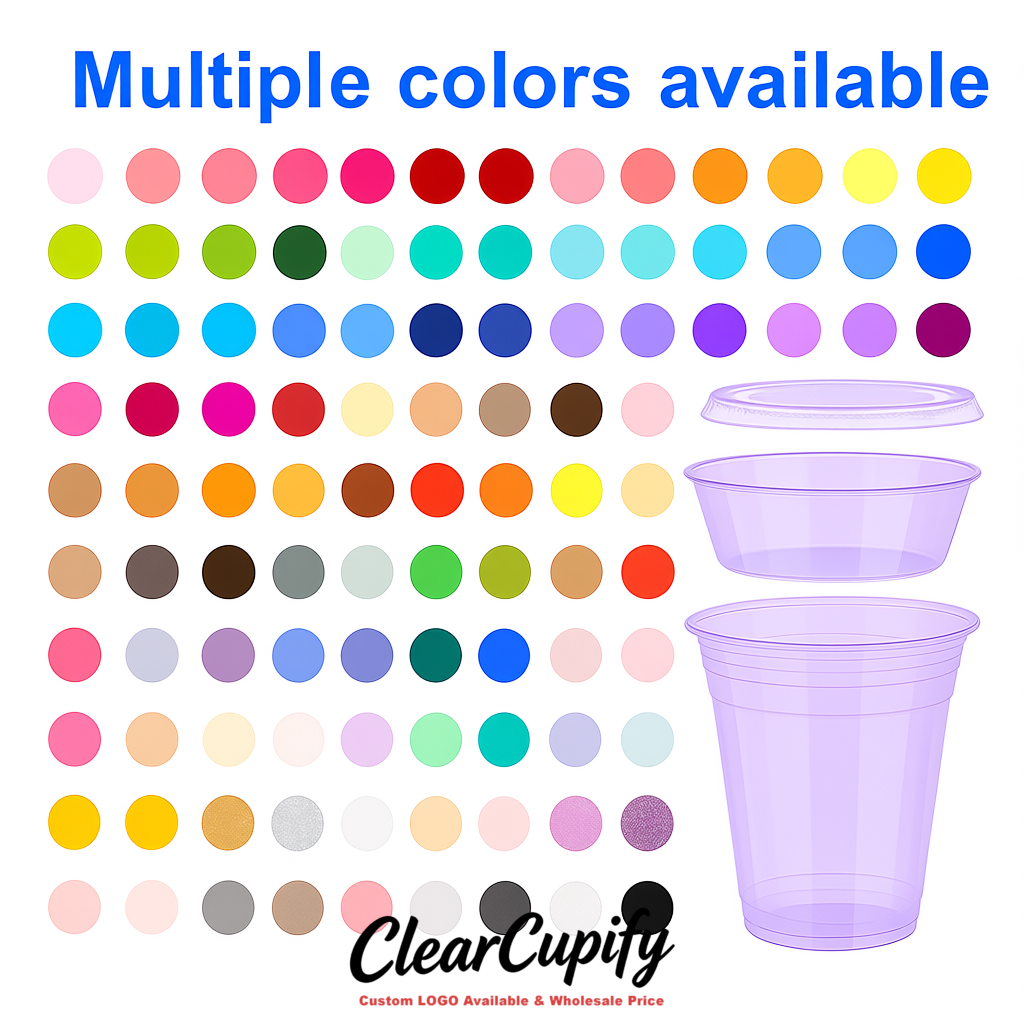 Lavender 12 oz Disposable Plastic Parfait Cups with Insert & Flat lids 3.85 x 2.1 x 4 inches