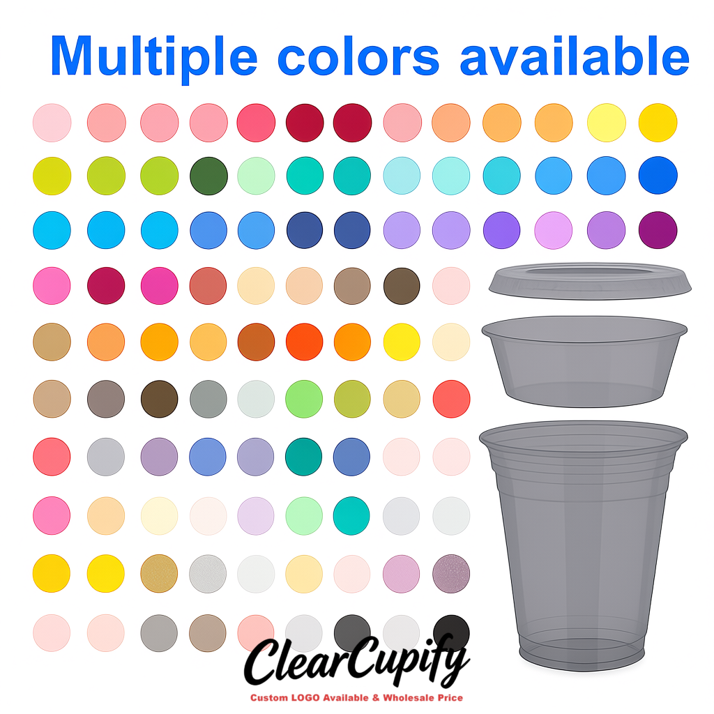 Light Slate Gray 12 oz Disposable Plastic Parfait Cups with Insert & Flat lids 3.85 x 2.1 x 4 inches