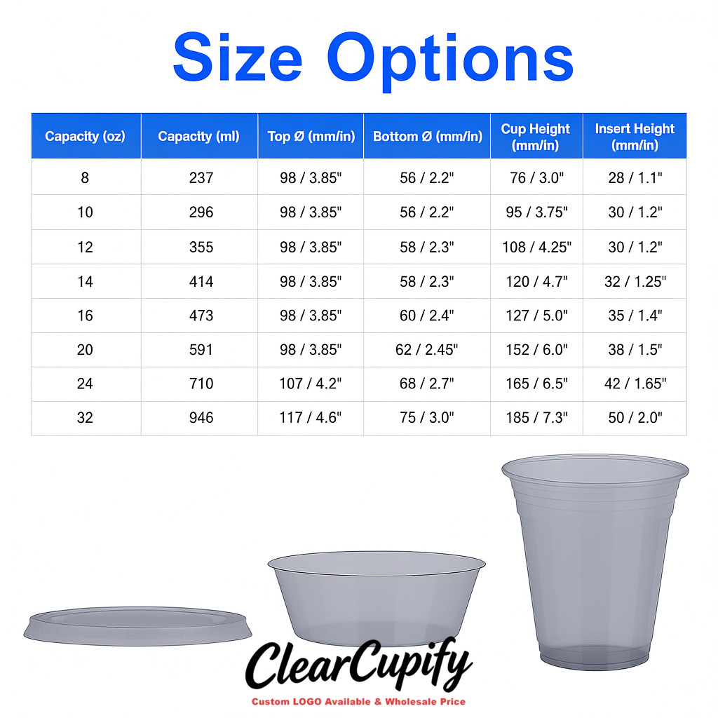 Light Slate Gray 12 oz Disposable Plastic Parfait Cups with Insert & Flat lids 3.85 x 2.1 x 4 inches