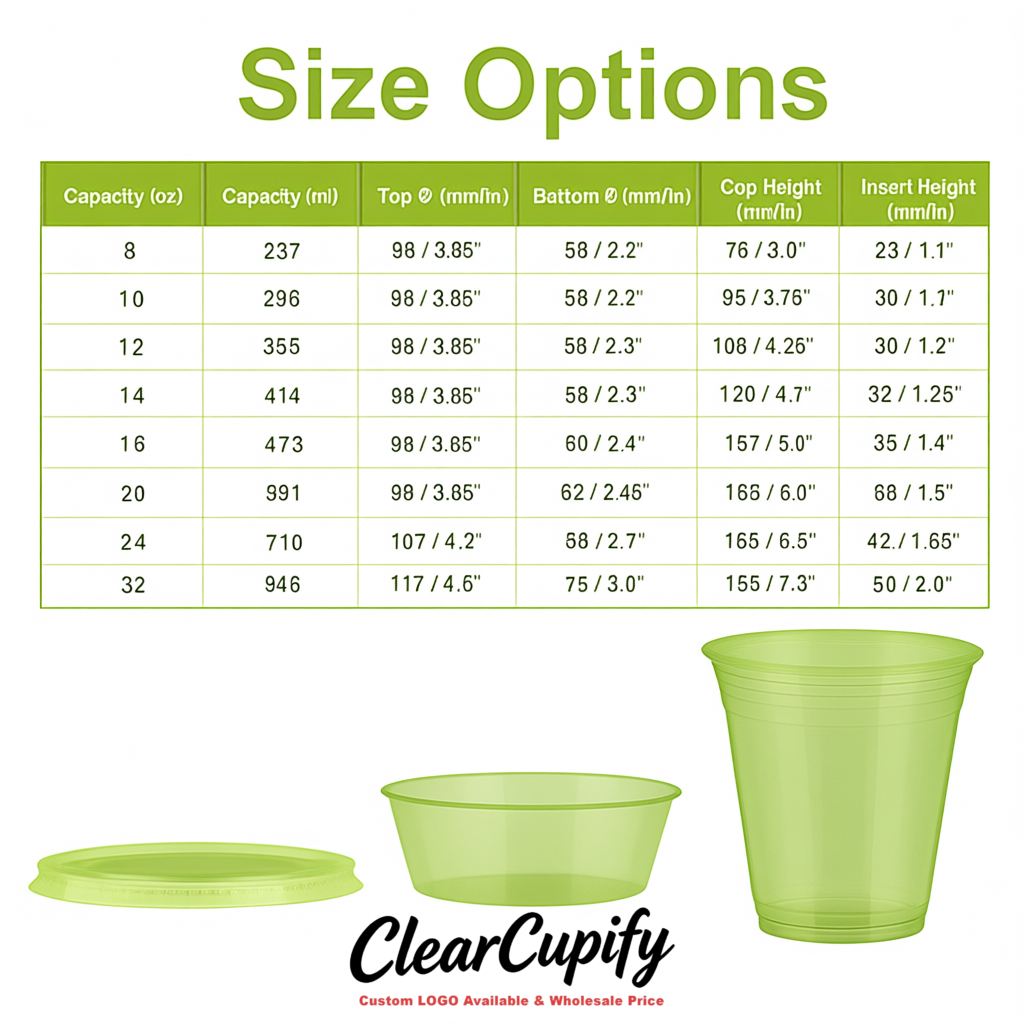 Lime Green 12 oz Disposable Plastic Parfait Cups with Insert & Flat lids 3.85 x 2.1 x 4 inches