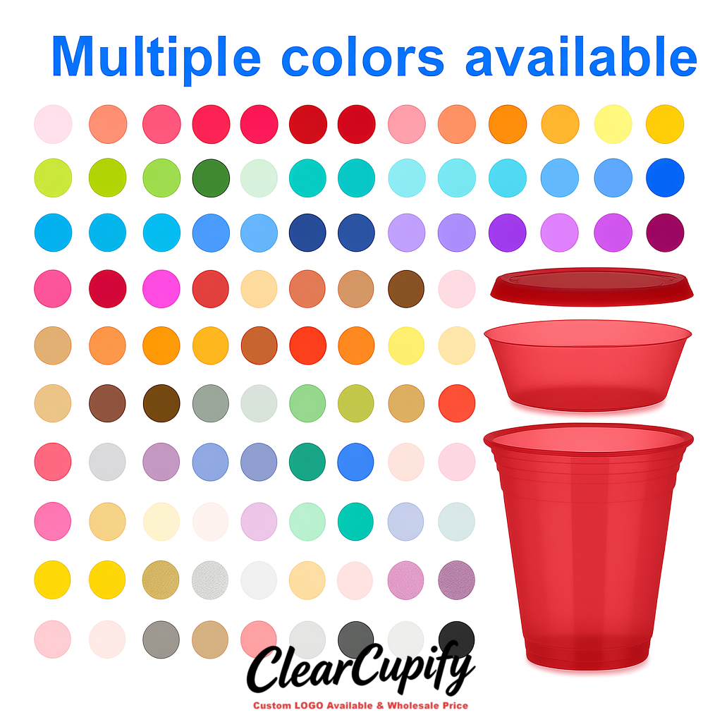 Matte Red 12 oz Disposable Plastic Parfait Cups with Insert & Flat lids 3.85 x 2.1 x 4 inches