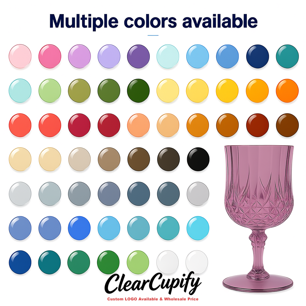 Mauve 7oz Acrylic Plastic Wine Goblets - 2.7 x 6.7 inches Party & Wedding Wine Glasses Mauve 7oz Acrylic Plastic Wine Goblets - 2.7 x 6.7 inches Party & Wedding Wine Glasses