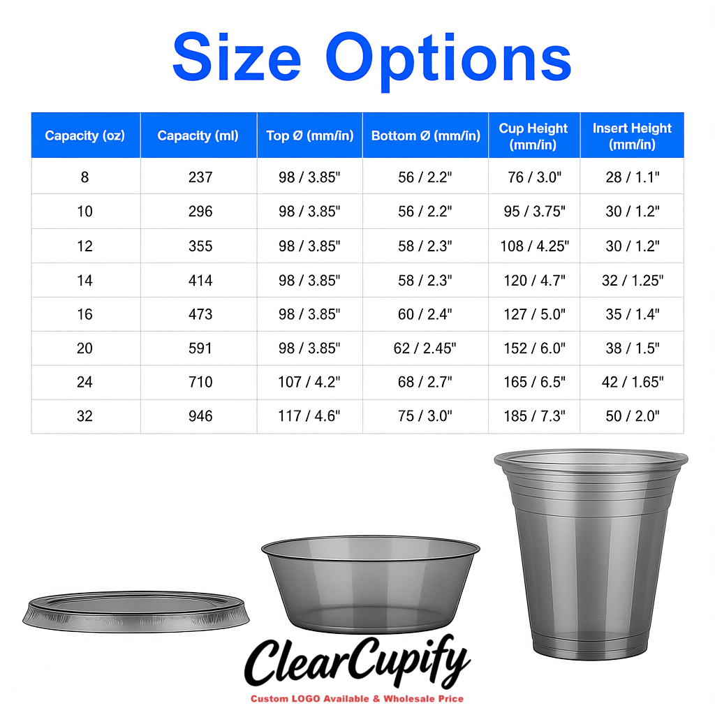 Metallic 12 oz Disposable Plastic Parfait Cups with Insert & Flat lids 3.85 x 2.1 x 4 inches