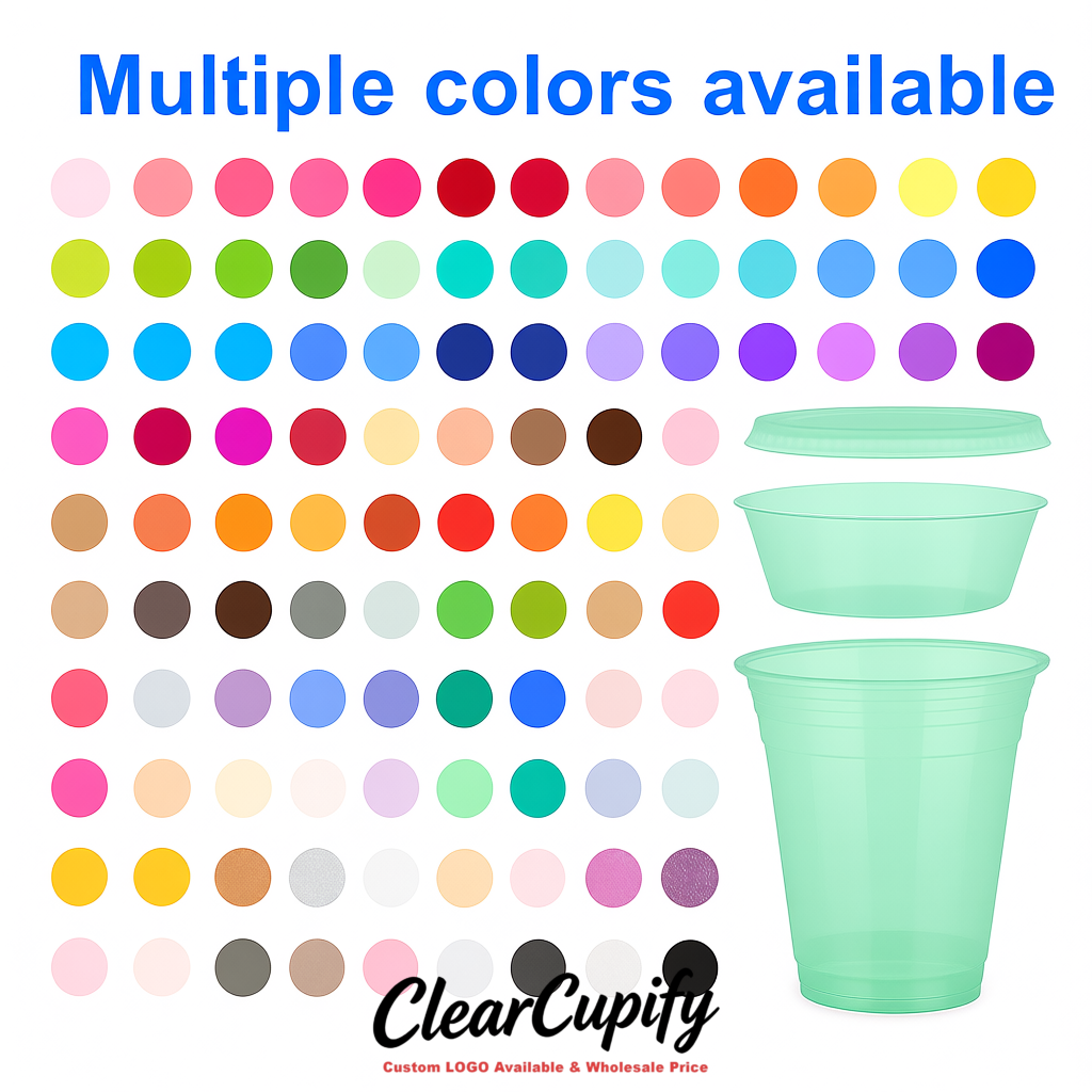 Mint Green 12 oz Disposable Plastic Parfait Cups with Insert & Flat lids 3.85 x 2.1 x 4 inches