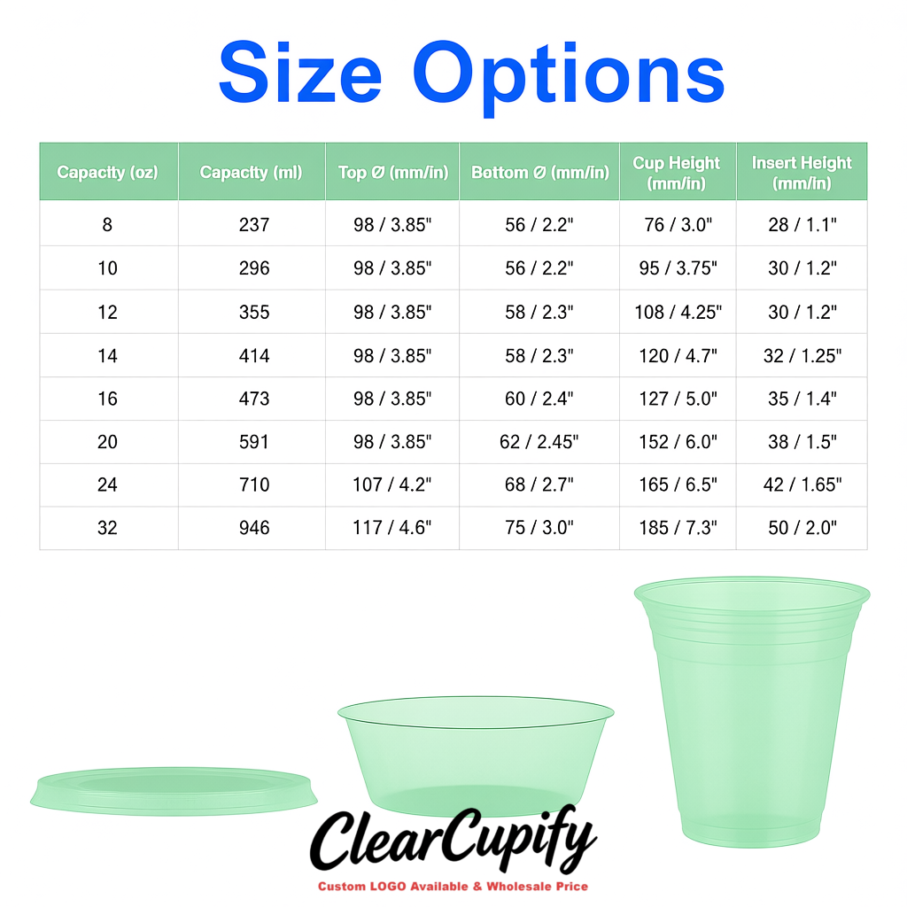 Mint Green 12 oz Disposable Plastic Parfait Cups with Insert & Flat lids 3.85 x 2.1 x 4 inches