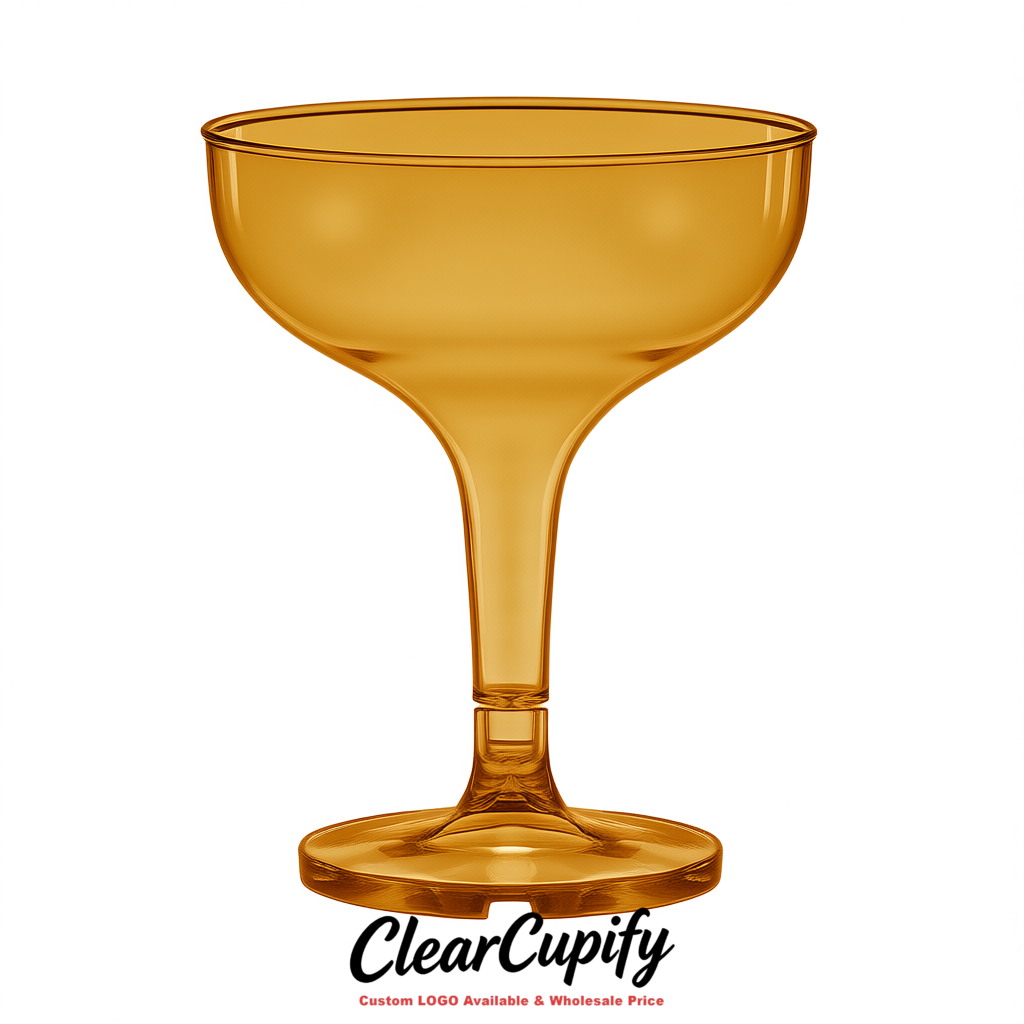 Ochre 5oz Stackable Plastic Martini Glasses 4.13x3.14 inches/10.5x8 cm For Champagne Tower Ochre 5oz Stackable Plastic Martini Glasses 4.13x3.14 inches/10.5x8 cm For Champagne Tower
