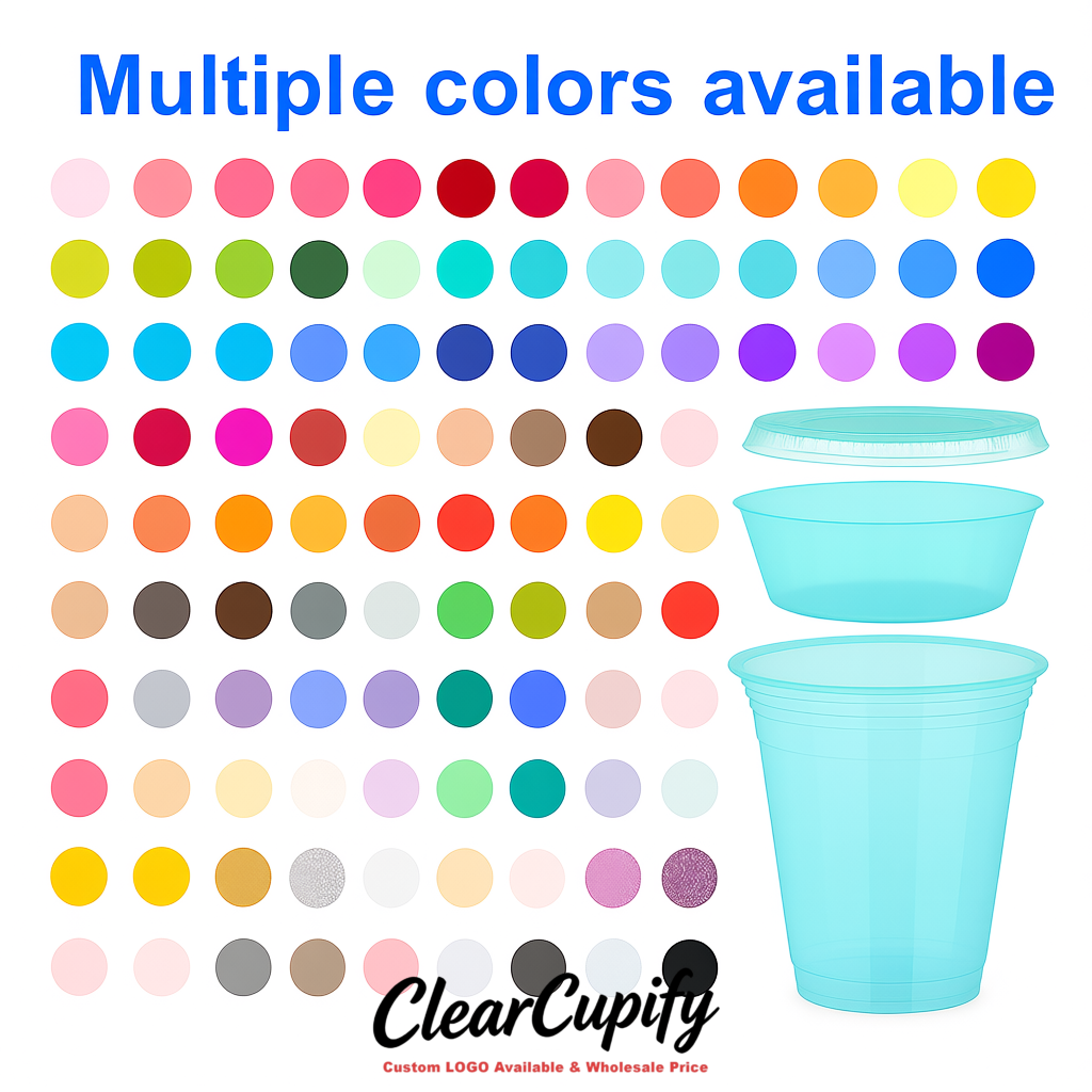 Robin Egg Blue 12 oz Disposable Plastic Parfait Cups with Insert & Flat lids 3.85 x 2.1 x 4 inches