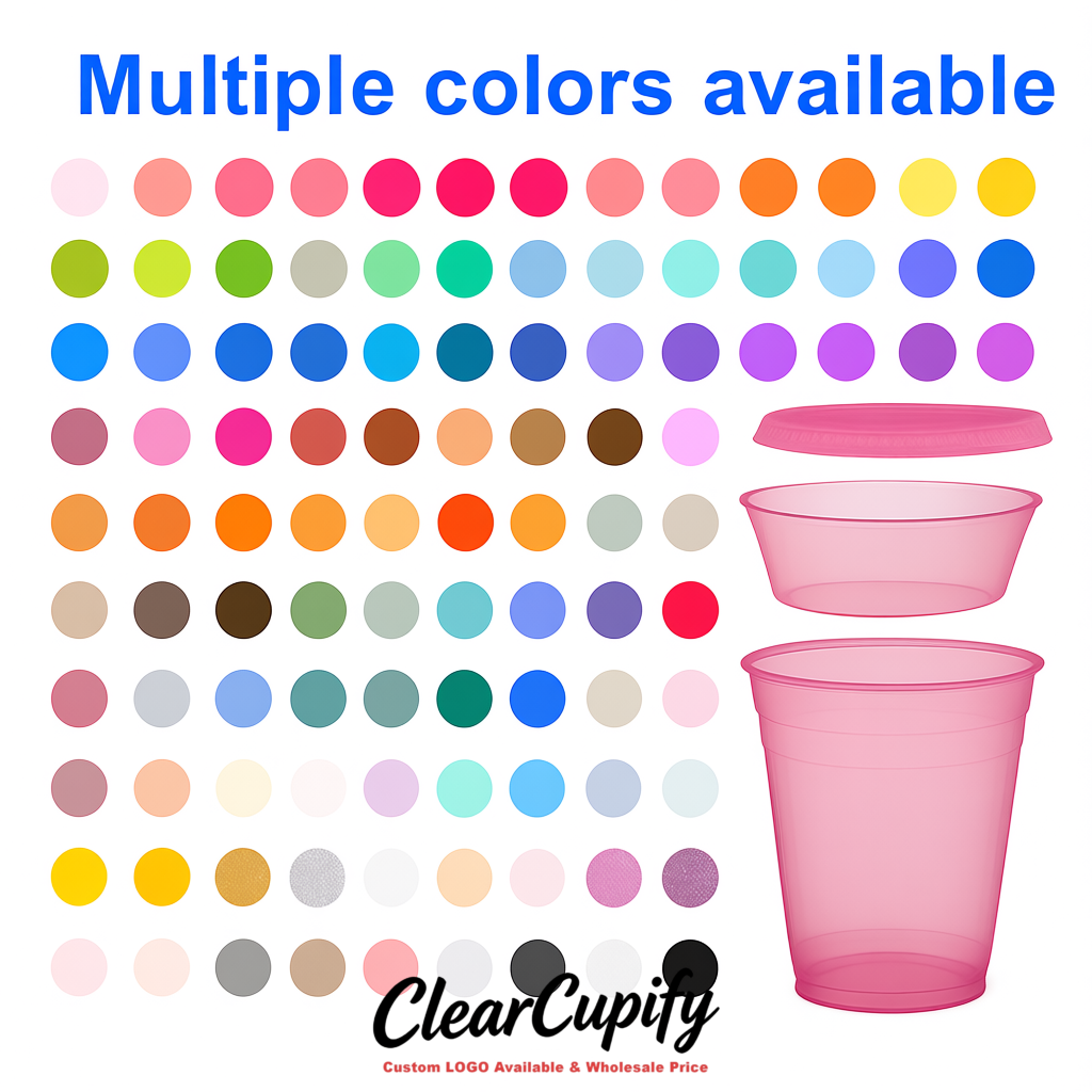 Rose Pink 12 oz Disposable Plastic Parfait Cups with Insert & Flat lids 3.85 x 2.1 x 4 inches