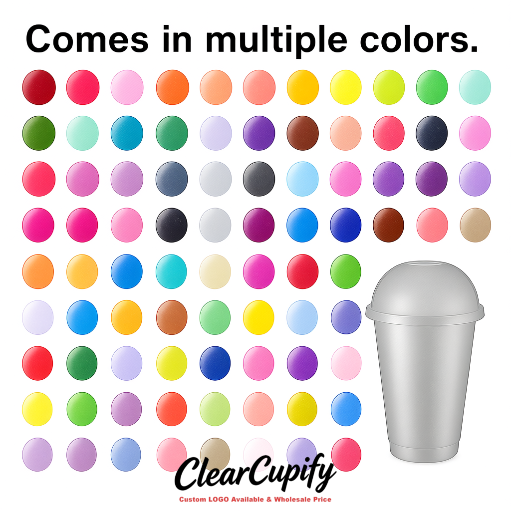 Silver 16 oz Plastic Slushie Cups with Dome Lid & Detachable Spoon Straws for Milkshake, Boba, Smoothies, Iced Coffee Silver 16 oz Plastic Slushie Cups with Dome Lid & Detachable Spoon Straws for Milkshake, Boba, Smoothies, Iced Coffee