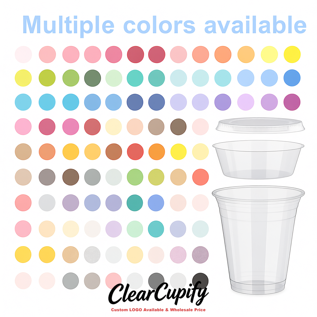 Transparent 12 oz Disposable Plastic Parfait Cups with Insert & Flat lids 3.85 x 2.1 x 4 inches