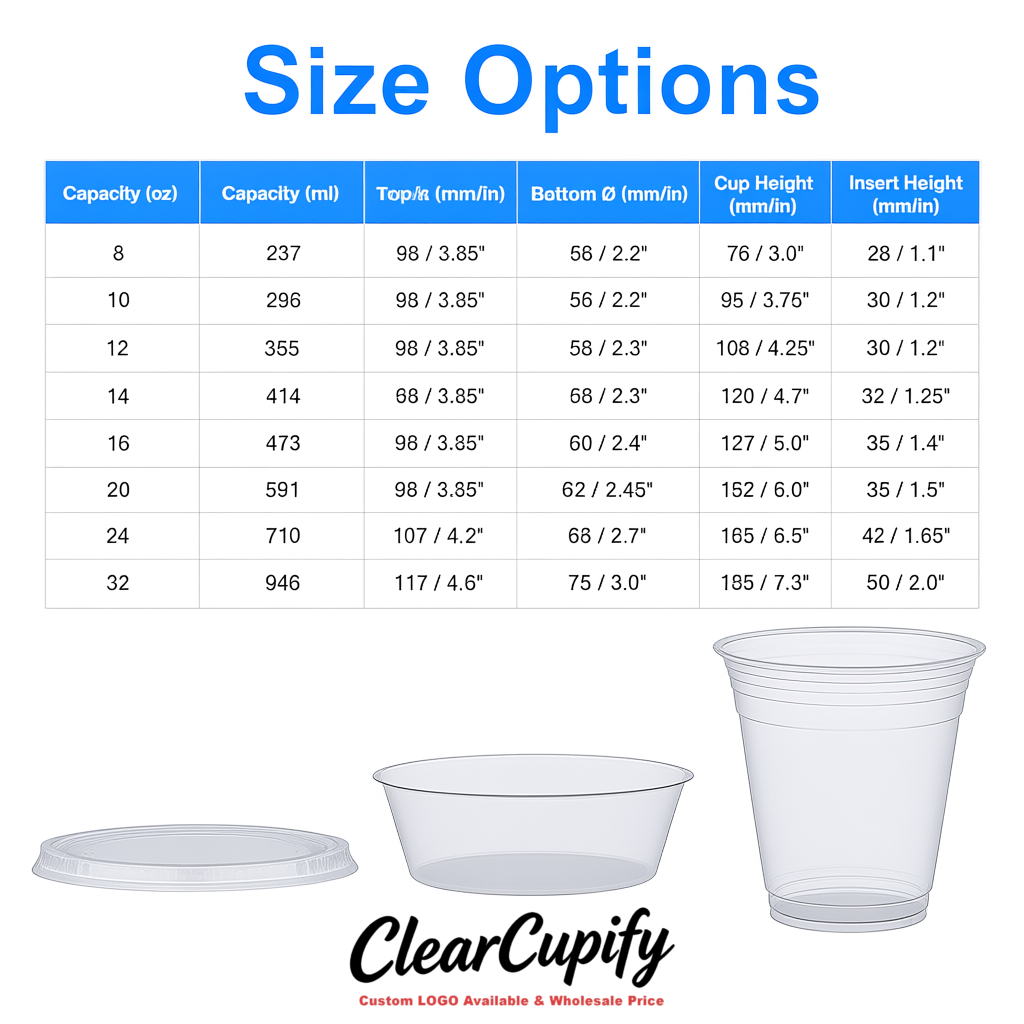 Transparent 12 oz Disposable Plastic Parfait Cups with Insert & Flat lids 3.85 x 2.1 x 4 inches