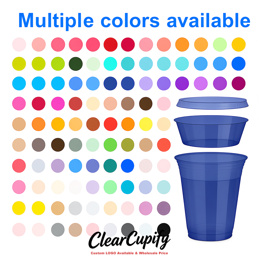 Ultramarine 12 oz Disposable Plastic Parfait Cups with Insert & Flat lids 3.85 x 2.1 x 4 inches