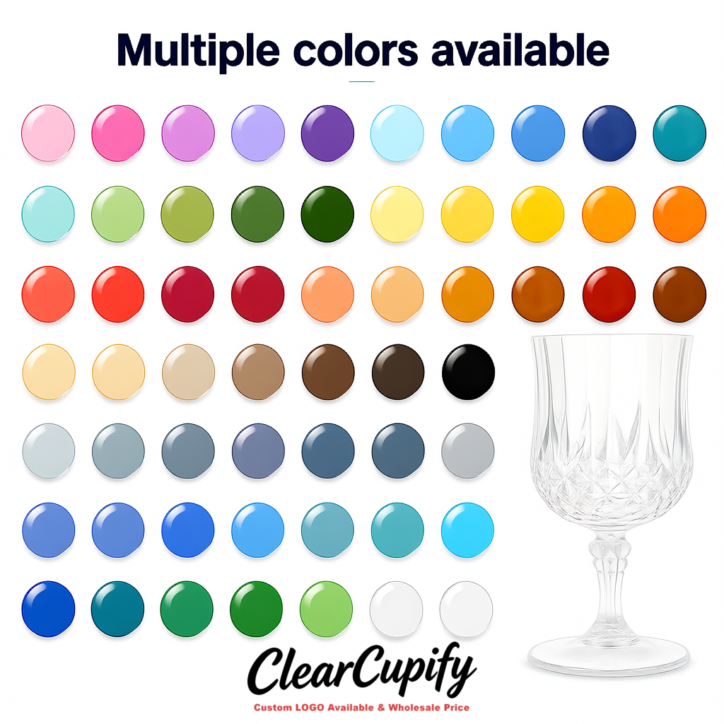 White 7oz Acrylic Plastic Wine Goblets - 2.7 x 6.7 inches Party & Wedding Wine Glasses