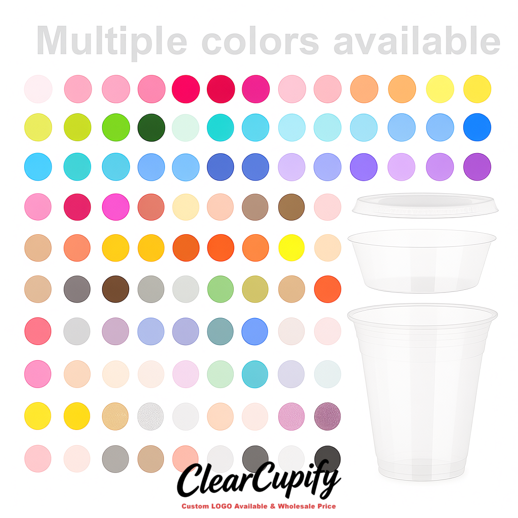 White 12 oz Disposable Plastic Parfait Cups with Insert & Flat lids 3.85 x 2.1 x 4 inches