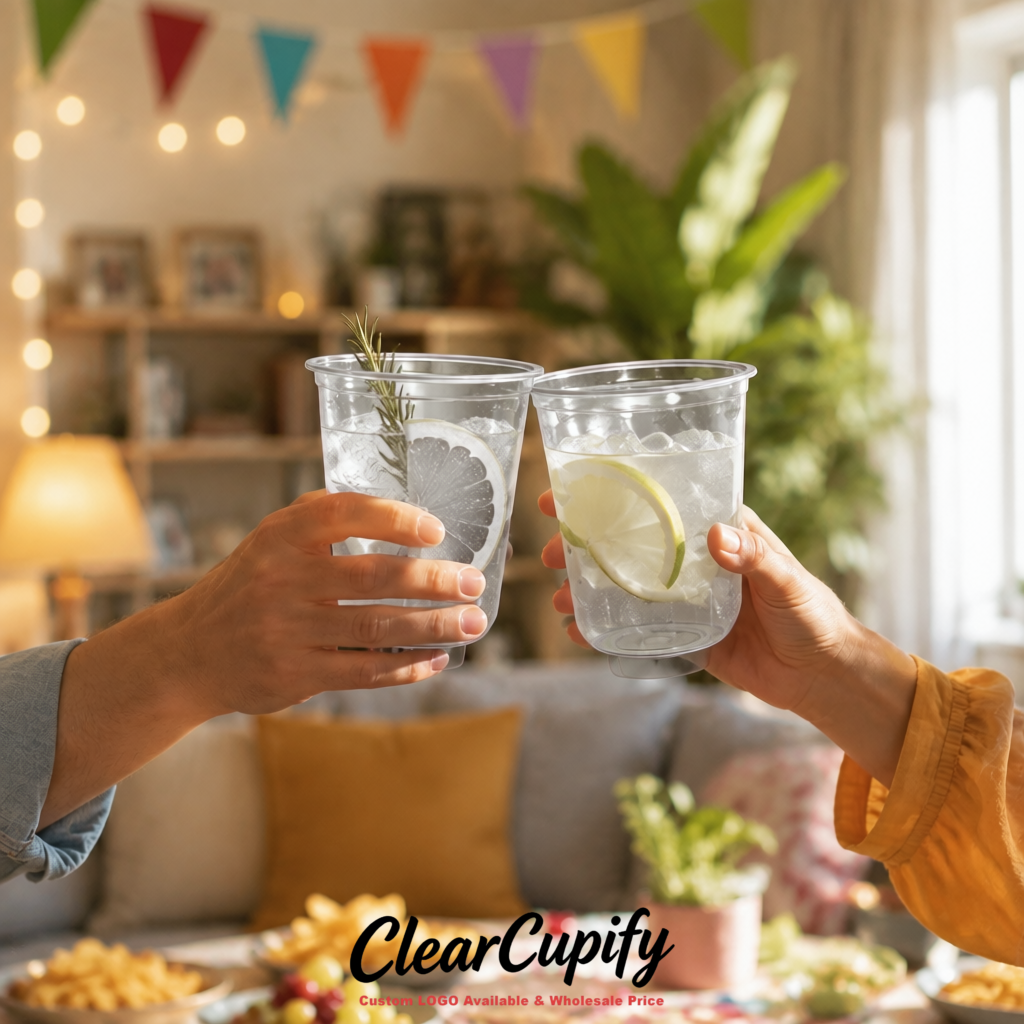 Silver U-shaped Cup with Round Bottom: Stackable & Disposable Plastic Cup Silver U-shaped Cup with Round Bottom: Stackable & Disposable Plastic Cup