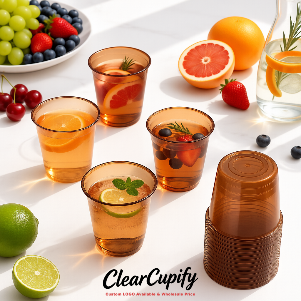 Terracotta U-shaped Cup with Round Bottom: Stackable & Disposable Plastic Cup