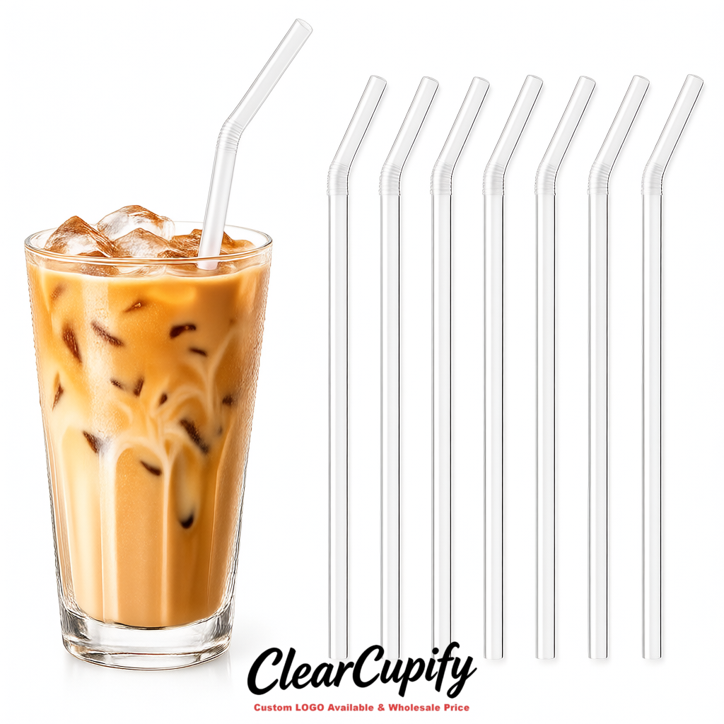 Transparent Plastic Straws 8.26 x 0.2 inch Flexible Bendy Disposable Drinking Straws Supplier